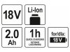 YATO Akkumulátor 18 V / 2,0 Ah Li-ion