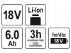 YATO Akkumulátor 18 V / 6,0 Ah Li-ion