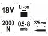 YATO Akkus kittkinyomó- és ragasztópisztoly 225 ml 18 V (akku + töltő nélkül)