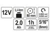 YATO Akkus polírozó 80 mm 12 V Li-Ion (1 x 2,0 Ah akku + töltő)