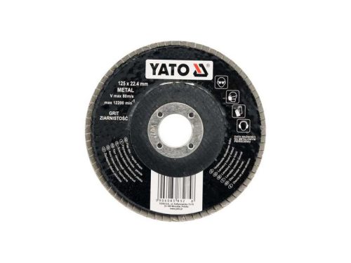 YATO Lamellás csiszolókorong lapos 125 x 22,2 mm / P36