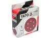 YATO Tépőzáras fíbertárcsa 150 mm / P100 6 lyukas (50 db/cs)