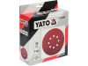 YATO Tépőzáras fíbertárcsa 150 mm / P180 8 lyukas (50 db/cs)