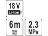 YATO Akkus magasnyomású mosó 23 bar 18 V Li-Ion (akku + töltő nélkül)
